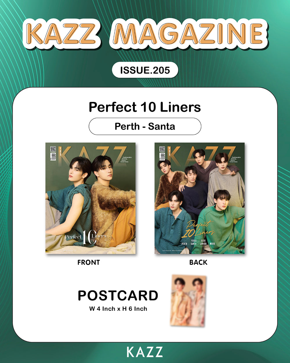 [PRE-ORDER] KAZZ Magazine No.205 Perfect 10 Liners – Perth Santa + FREE Postcard Gift