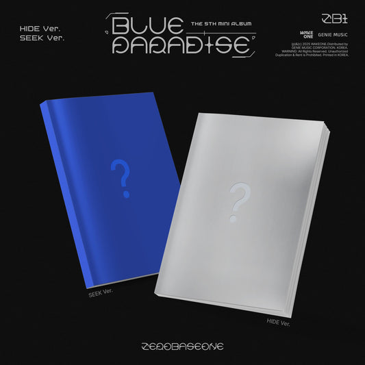 [PRE-ORDER] ZEROBASEONE (ZB1) - 5th Mini Album [BLUE PARADISE] (HIDE Ver. / SEEK Ver.) (Special Gift : Photocard 1 ea)