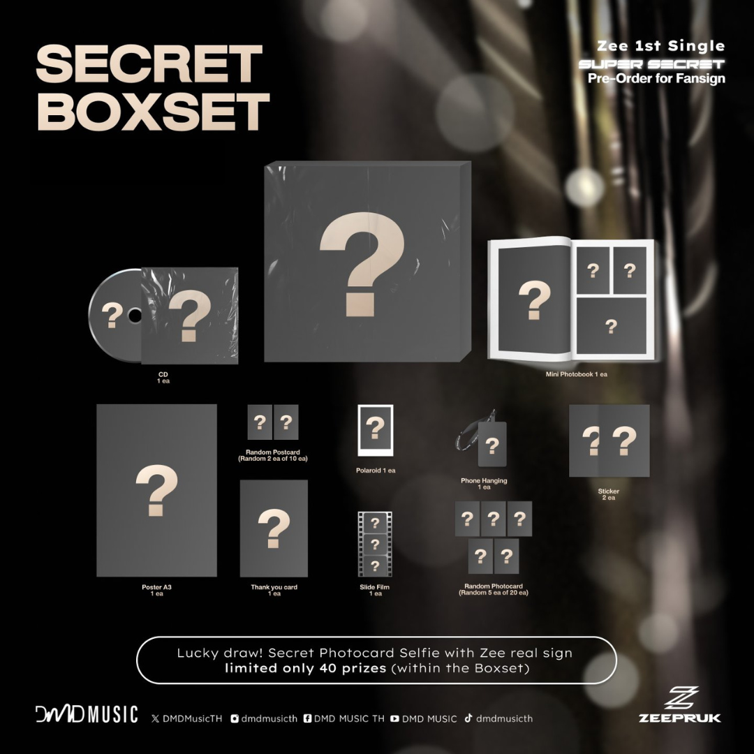 [PRE-ORDER] ZeePruk - 1st Single “Super Secret” BOX SET + Lucky Draw