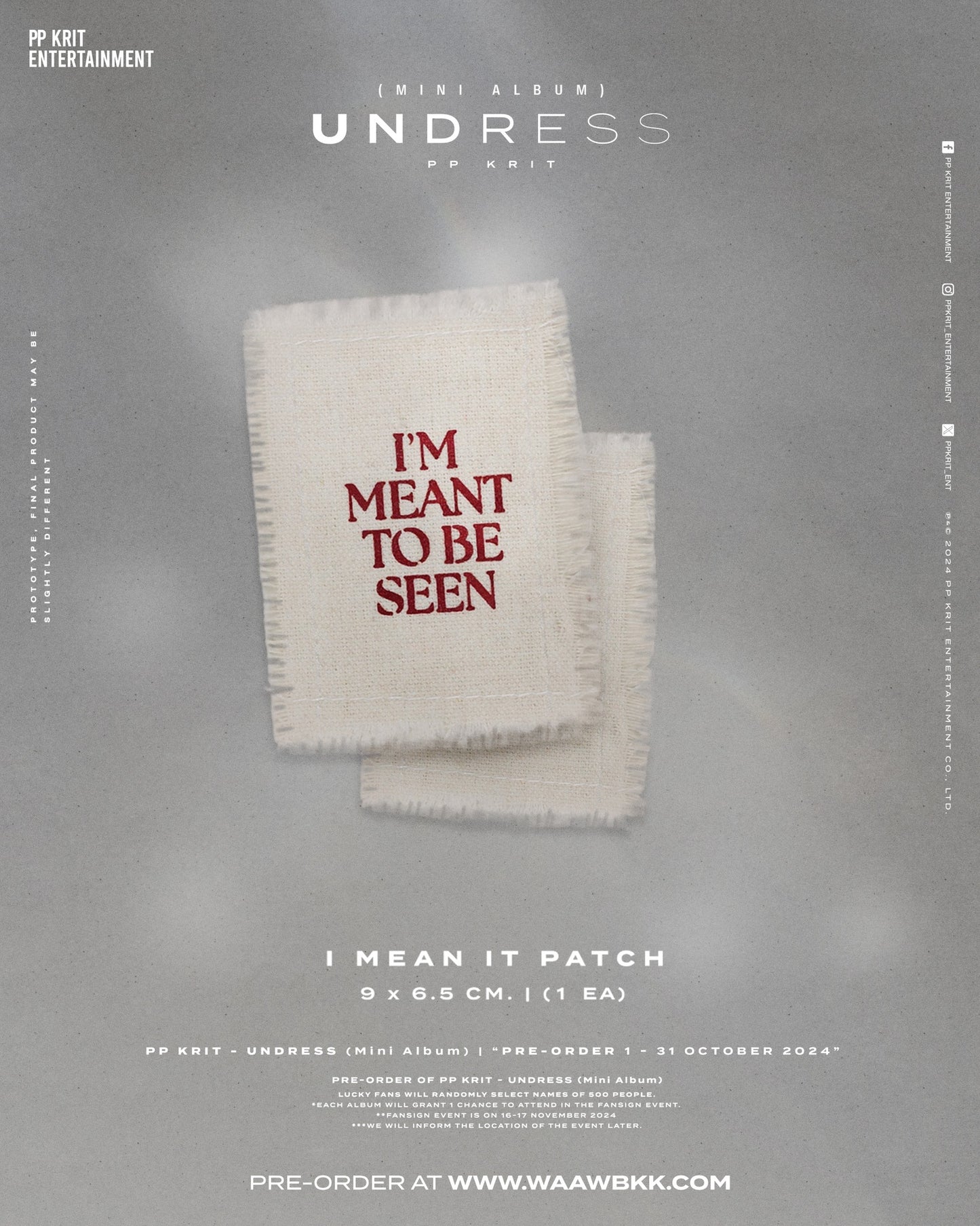 [PRE-ORDER] PP KRIT - UNDRESS (Mini Album) BOXSET