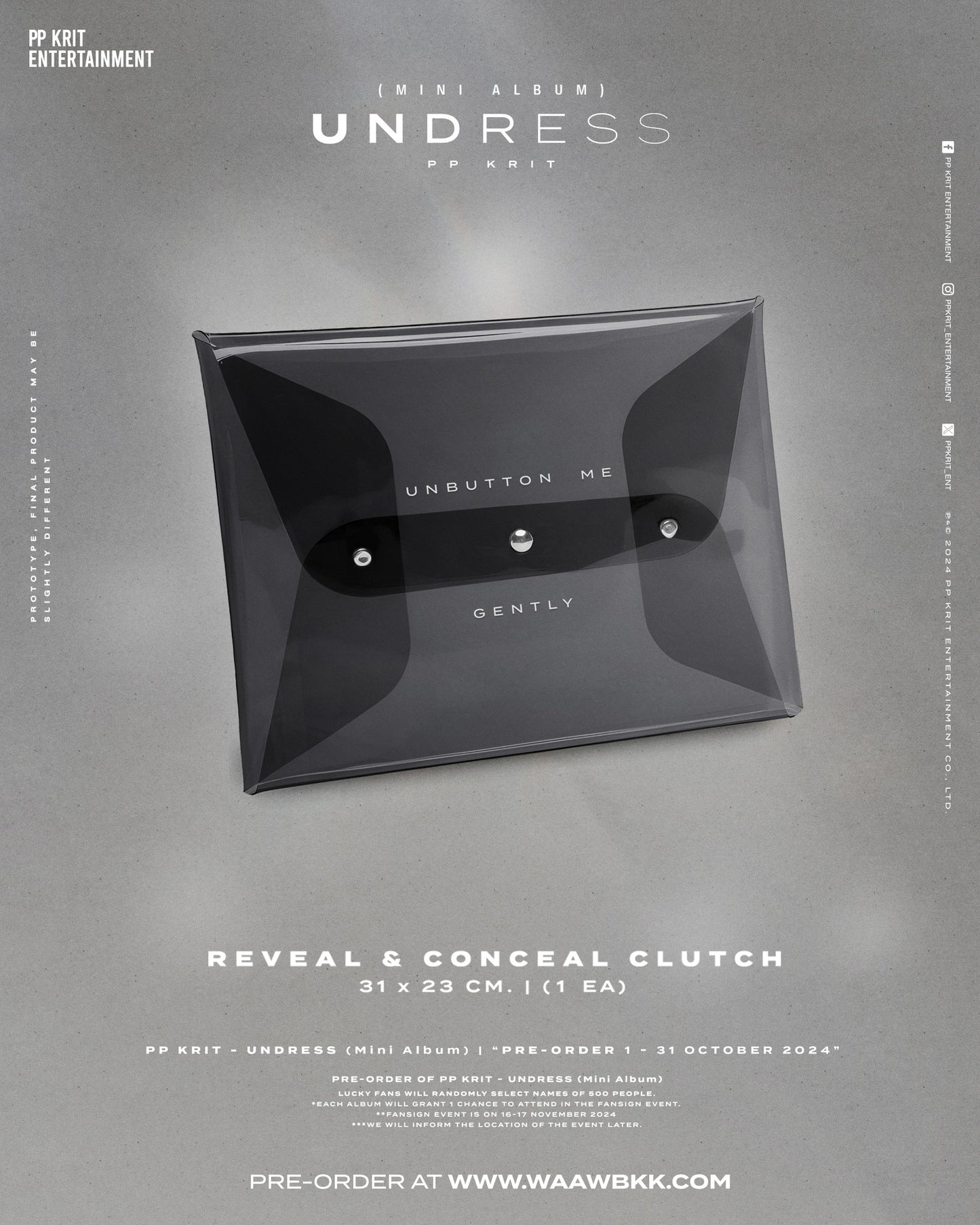 [PRE-ORDER] PP KRIT - UNDRESS (Mini Album) BOXSET