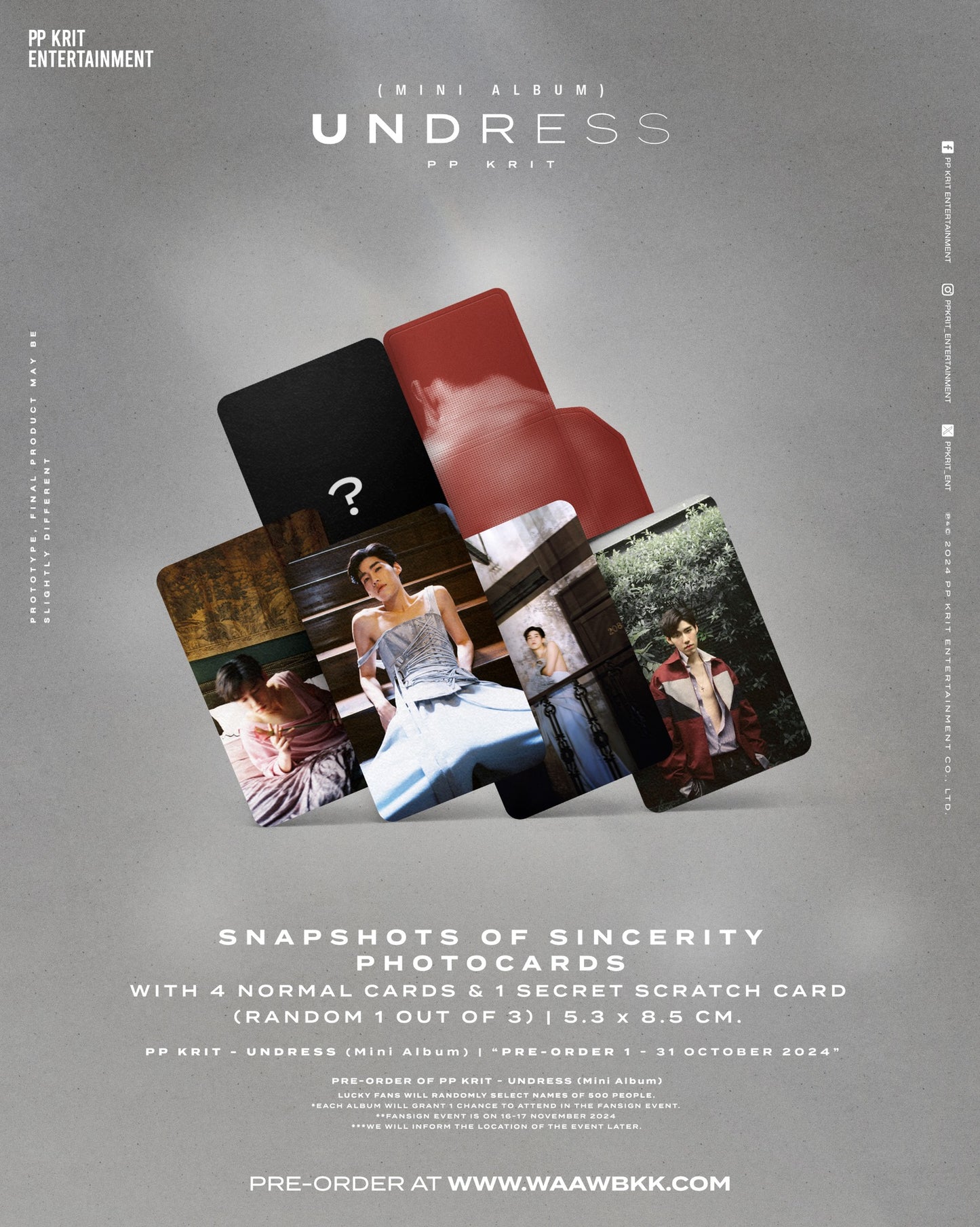 [PRE-ORDER] PP KRIT - UNDRESS (Mini Album) BOXSET