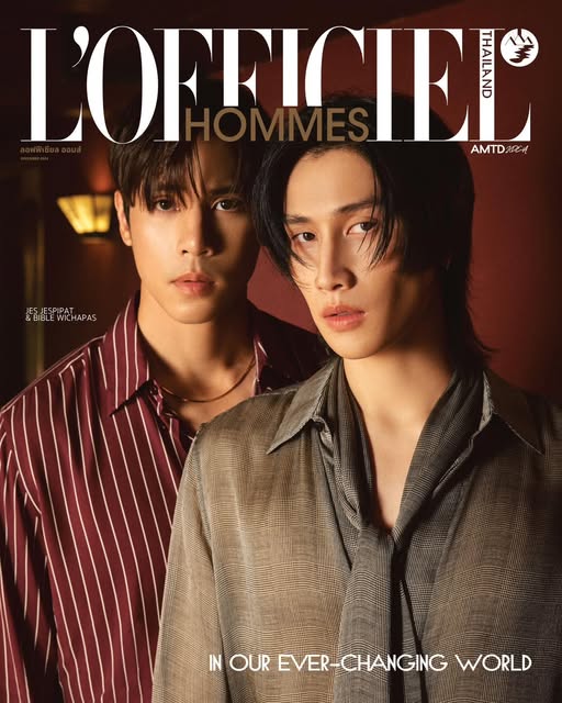 [PRE-ORDER] L'Officiel Hommes Thailand December 2024 Issue ft. Bible Wichapas and Jespipat Tilapornputt (JesBible)