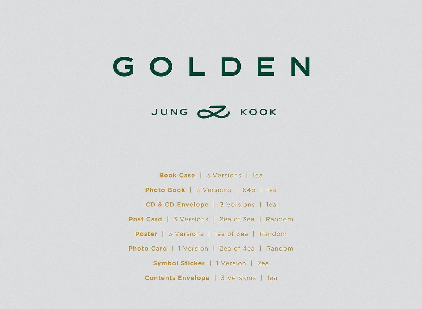 JUNG KOOK (BTS) - 1st Solo Album [GOLDEN]