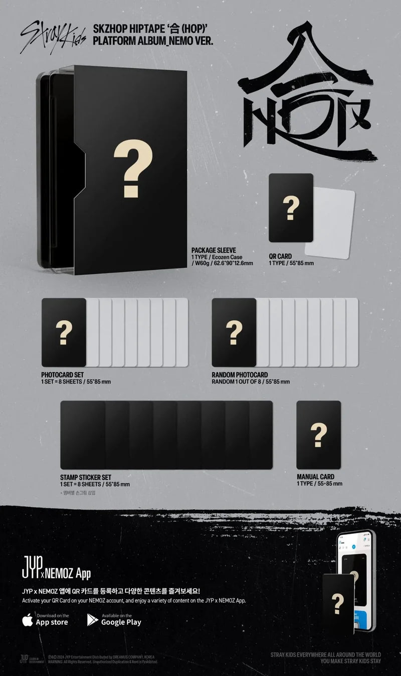 [PRE-ORDER] STRAY KIDS -  SKZHOP HIPTAPE '合(HOP)' + 「JYP Pre-Order Gift」 + Free Photocard Sorting (Optional)