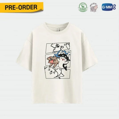 [PRE-ORDER] GMMTV - MOO DENG x POLCASAN (TAY NEW) OFFICIAL T-SHIRT + FREE BONUS GIFTS