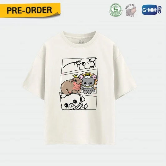 [PRE-ORDER] GMMTV - MOO DENG x LOOK KHUNNOO (GEMINI FOURTH) OFFICIAL T-SHIRT + FREE BONUS GIFTS