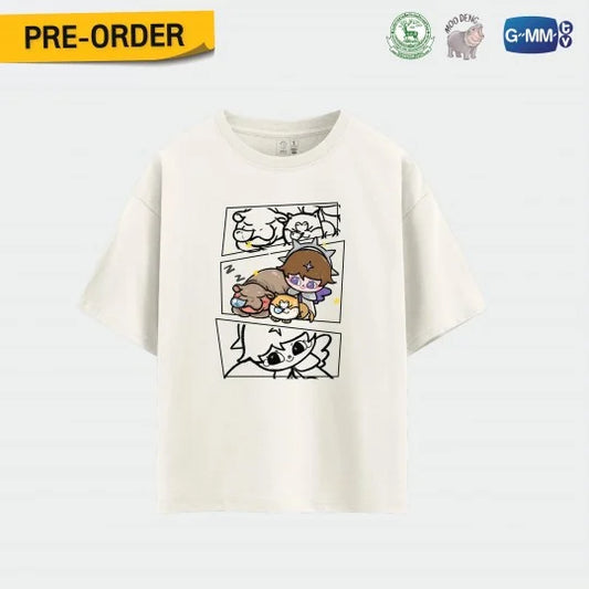 [PRE-ORDER] GMMTV - MOO DENG x ANGELO (GREAT INN) OFFICIAL T-SHIRT + FREE BONUS GIFTS