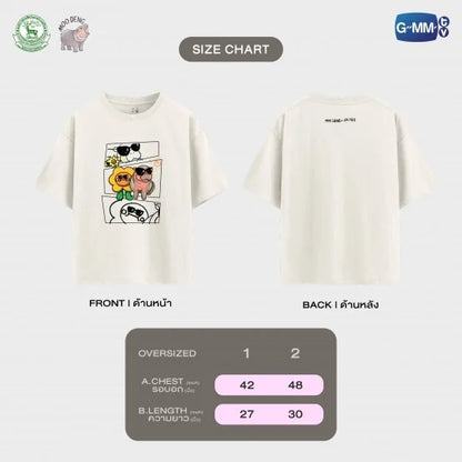 [PRE-ORDER] GMMTV - MOO DENG x JAIDEE (JOONG DUNK) OFFICIAL T-SHIRT + FREE BONUS GIFTS