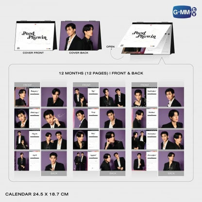 [PRE-ORDER] GMMTV - POND PHUWIN OFFICIAL CALENDAR 2025 (Special Gift: 1 Exclusive Photocard)