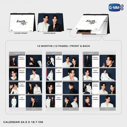 [PRE-ORDER] GMMTV - EARTH MIX OFFICIAL CALENDAR 2025 (Special Gift: 1 Exclusive Photocard)