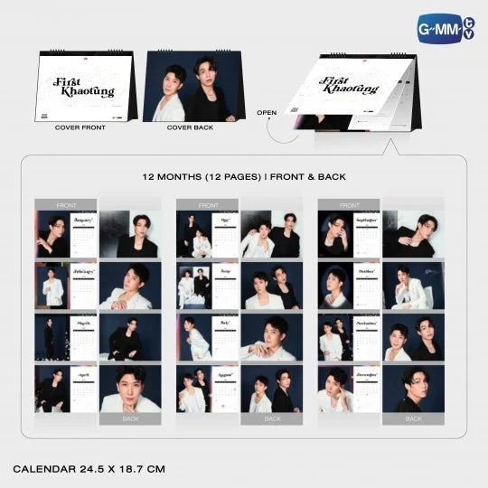 [PRE-ORDER] GMMTV - FIRST KHAOTUNG OFFICIAL CALENDAR 2025 (Special Gift: 1 Exclusive Photocard)