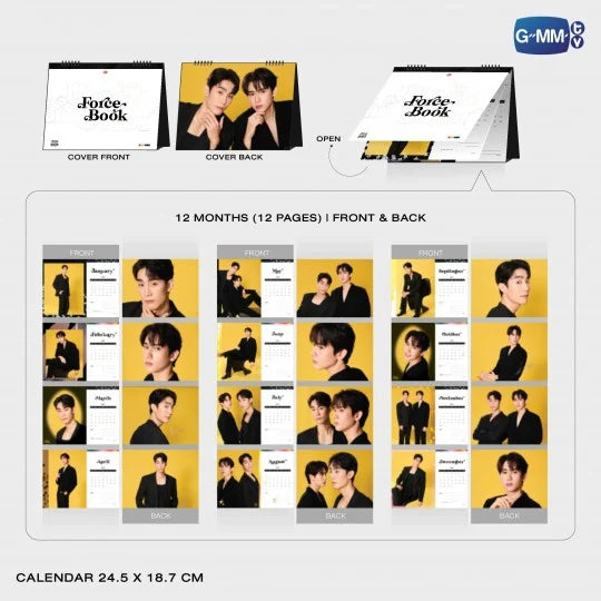 [PRE-ORDER] GMMTV - FORCE BOOK OFFICIAL CALENDAR 2025 (Special Gift: 1 Exclusive Photocard)