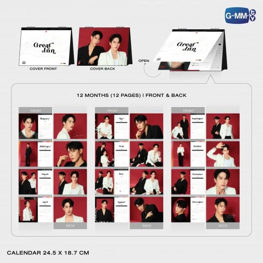 [PRE-ORDER] GMMTV - GREAT INN OFFICIAL CALENDAR 2025 (Special Gift: 1 Exclusive Photocard)