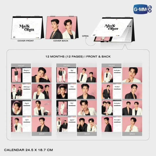 [PRE-ORDER] GMMTV - MARK OHM OFFICIAL CALENDAR 2025 (Special Gift: 1 Exclusive Photocard)