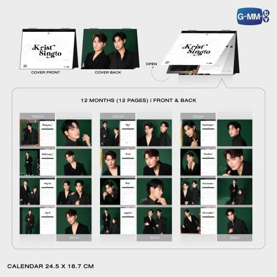 [PRE-ORDER] GMMTV - KRIST SINGTO OFFICIAL CALENDAR 2025 (Special Gift: 1 Exclusive Photocard)