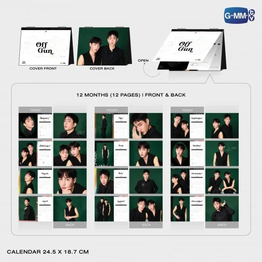 [PRE-ORDER] GMMTV - OFF GUN OFFICIAL CALENDAR 2025 (Special Gift: 1 Exclusive Photocard)